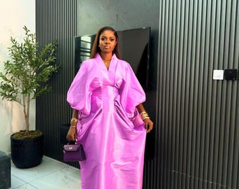 African mikado Boubou: Nigerian Kaftan Maxi Dress, Danshiki, Jalabia, wedding dress, rich Aunty vibes