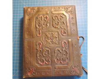 Precioso portafolio personal vintage de los años 30 con relieve