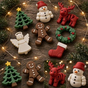 Jul Mega Bundle: Flexi Kakformar, Dekorationer, Fidgets (STL/ZIP)