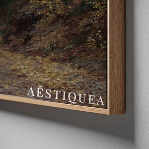 Vintage Autumn Woodland Print | Moody Fall Landscape Wall Art Digital Download imagen 6