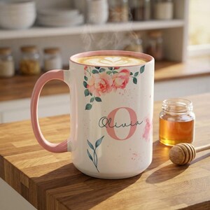 Taza Cristiana Personalizada, Taza Versículo Bíblico, Regalo Mujer Cristiana, Taza Fe, Nombre y Letra Personalizada image 3