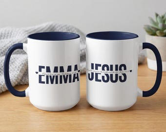 Personalized Christian Mug, Bible Verse Glassware, Scripture Coffee Cup, Faith Gift, Religious Home Decor, Inspirational Drinkware