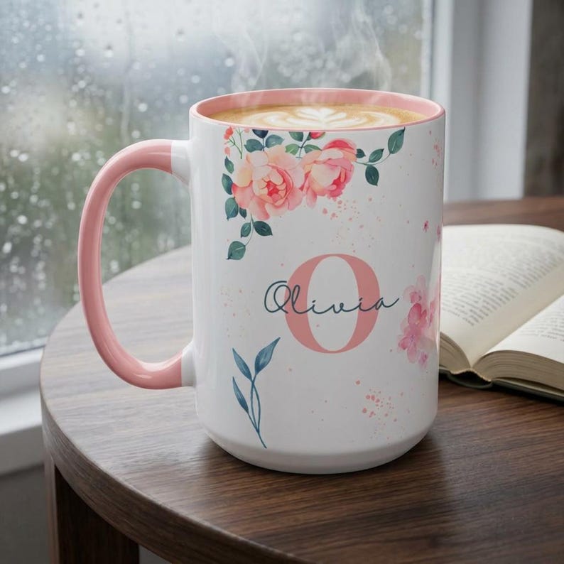 Taza Cristiana Personalizada, Taza Versículo Bíblico, Regalo Mujer Cristiana, Taza Fe, Nombre y Letra Personalizada image 2