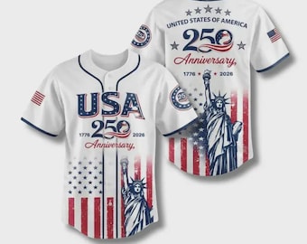 Camiseta de béisbol del 250 aniversario de EE. UU., camiseta con estampado patriótico de la libertad, atuendo del Día de la Independencia 1776–2026, camiseta deportiva unisex del 4 de julio