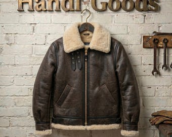 Leon S. Kennedy Shearling Leather Jacket - Resident Evil 4 Remake Replica | Real Sheepskin B3 Bomber Jacket Brown Winter Coat | Handmade