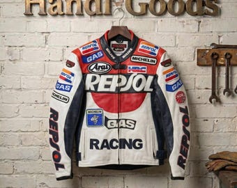 Vintage 90s Honda Repsol Racing Motorcycle Jacket Women – New With Tags Retro Moto Biker Jacket Streetwear Racing Gear Rare Collectible