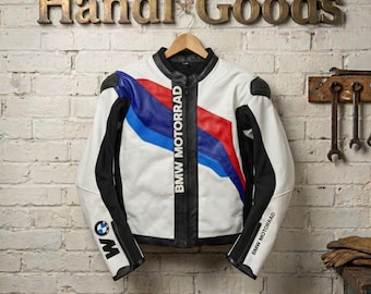 BMW Motorrad Racing Leather Jacket – Genuine Cowhide, CE Armor Protection