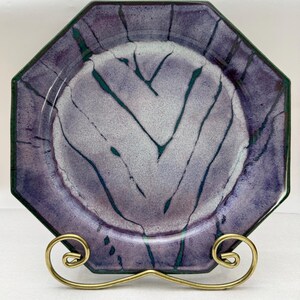 Vintage Potters Brown Octagon Multi-Layer Drip Glazed Plate