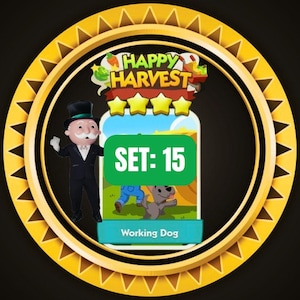 Working Dog - Set 15 - Monopoly_Go Sticker 4 Stars - Fast Delivery