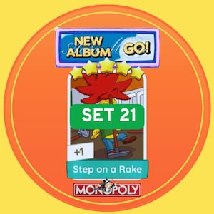 Step on a Rake Set #21 Monopoly_Go 5 Star Stickers - New Album