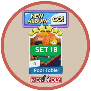 Monopoly_ Go Sticker Pool Table 6 Stars Set 18 - New Season Album - Fast Delivery