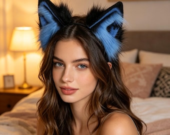 Halloween Spirit Beast Ears Headband Plush Animal Ear Cosplay Accessory Anime Party Costume Gift