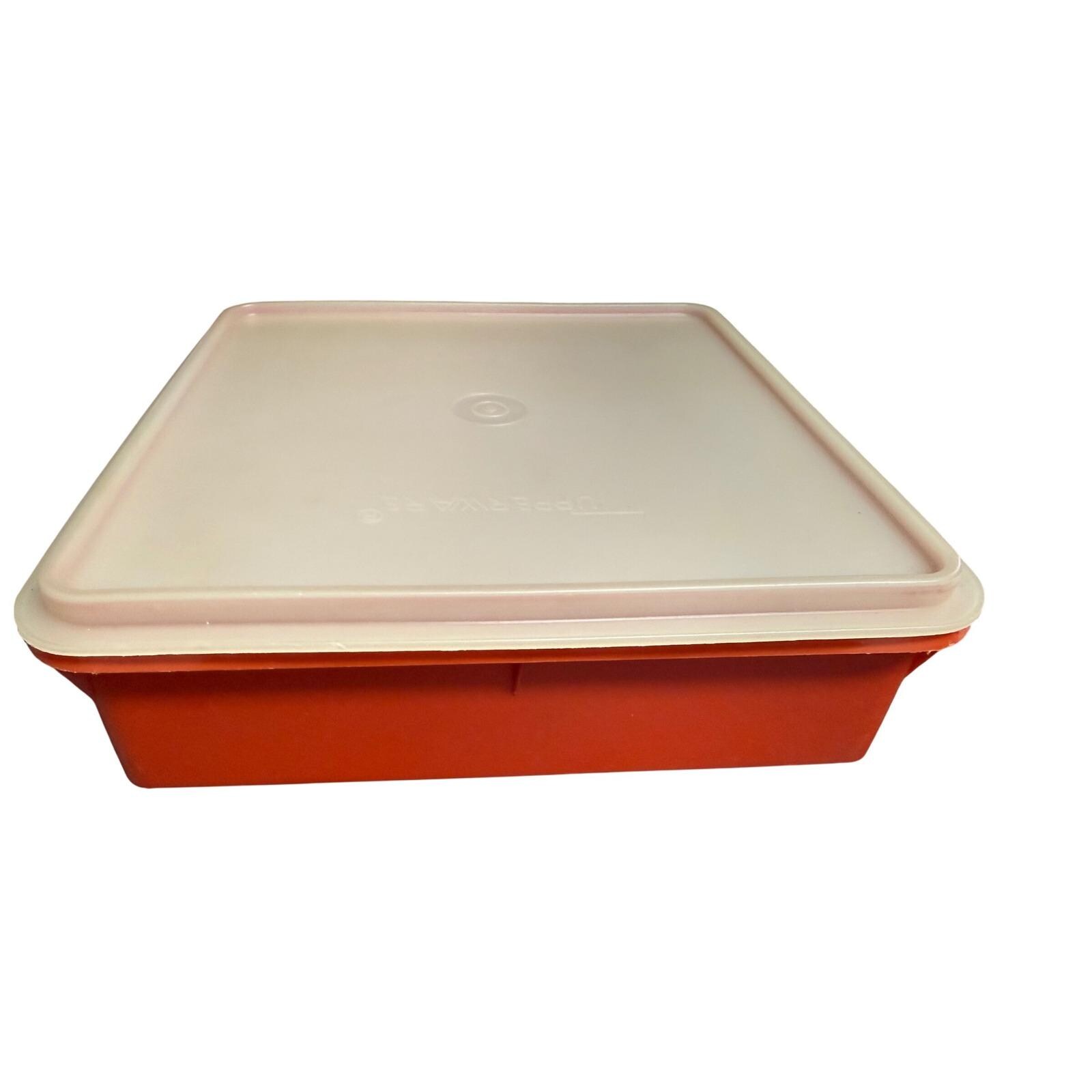 Tupperware square red container with lid - Etsy 日本