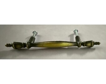 Vintage messing ladegreep handvat sierlijke meubelbeslag 5,75 inch
