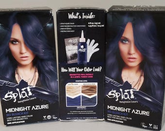 6/Splat Midnight Azure Rebellious Colors Kit di tintura per capelli vegana senza decolorante 6 fl oz
