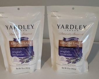 Yardley London Soothing Epsom Salts English Lavender Essential Oils 16 oz