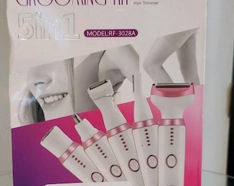 Rechargeable 5-in-1 Shaver RF-3028A Face Legs Bikini Eyebrow Nose