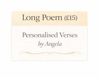 Personalised Poem | Custom Long Verse | Birthday, Anniversary or Special Occasion | Digital Download