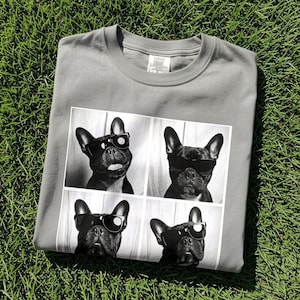 French Bulldog Shirt | Photo Booth Frenchie Portrait Tee | Comfort Colors® | Dog Mum Gift