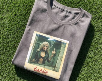 Baddie Polaroid Photo T-Shirt | Retro Snapshot Graphic Tee | Comfort Colors® | Gift for Her