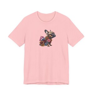 Floral French Bulldog Shirt | Botanical Dog Art Graphic Tee | Bella + Canvas | Dog Mum Gift image 8