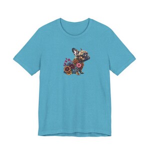 Floral French Bulldog Shirt | Botanical Dog Art Graphic Tee | Bella + Canvas | Dog Mum Gift image 13