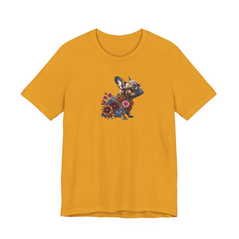 Floral French Bulldog Shirt | Botanical Dog Art Graphic Tee | Bella + Canvas | Dog Mum Gift image 10