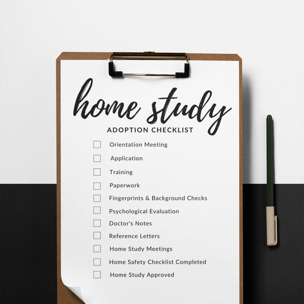 Home Study Adoption Checklist *Digital Download*