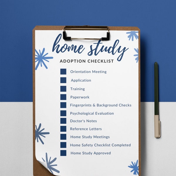 Home Study Adoption Checklist *Digital Download*