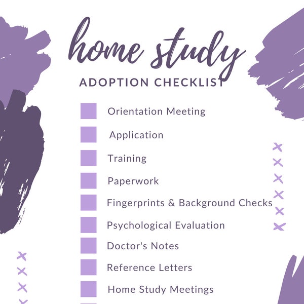 Home Study Adoption Checklist *Digital Download*