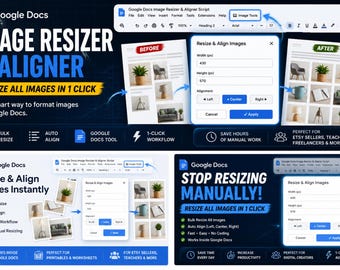Google Docs Image Tool | Bulk Resize & Align Images | Apps Script | No Add-on Needed