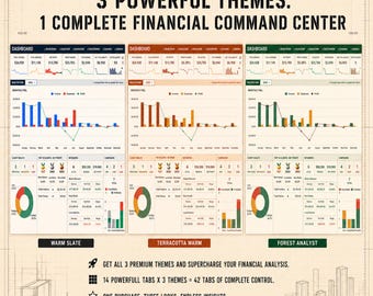 Google Sheets Freelancer System | CRM & Finance Tracker | Dashboard Template | Light Themes (Forest Analyst, Warm Slate, Terracotta Warm)