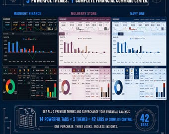 Google Sheets Freelancer System | CRM & Finance Tracker | Dashboard Template | Dark Themes (Midnight, Mulberry, Navy)