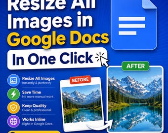 Google Docs Image Tool | Bulk Resize & Align Images | Apps Script | No Add-on Needed