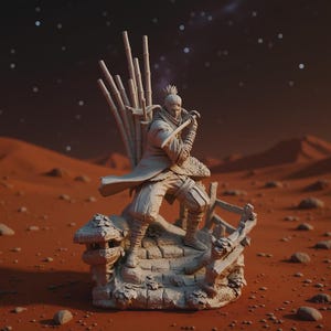 Sekiro STL Figure | Shadows Die Twice Wolf Statue | Shinobi Prosthetic Samurai Model (Digital Download)