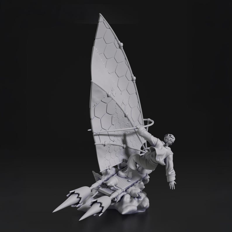 Solar Surfer Jim Hawkins Solar Surfer Statue | Treasure Planet Diorama (digital ...
