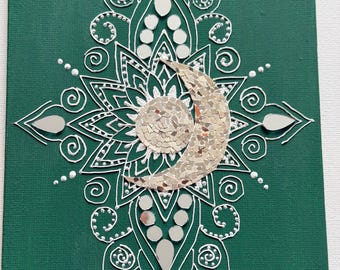 Decoración de pared con arte de Lippan de diseño pequeño