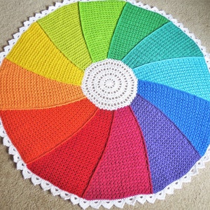 CROCHET BLANKET PATTERN Crochet Pattern Instant Download Pdf Tutorial Color Whirl Blanket Baby Blanket Rainbow Crochet Throw Pattern image 1