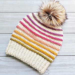Crochet Hat Pattern // HOLLAND BEANIE // Striped Crochet Beanie Pattern // Instant Download Pdf Crochet Pattern image 6
