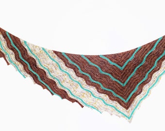 Crochet Shawl Pattern // THE STRATA SHAWL //  Asymmetrical Shawl Crochet Wrap Pattern Ripple Shawl // Instant Download Pdf Crochet Pattern