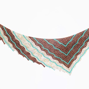 Crochet Shawl Pattern // THE STRATA SHAWL //  Asymmetrical Shawl Crochet Wrap Pattern Ripple Shawl // Instant Download Pdf Crochet Pattern