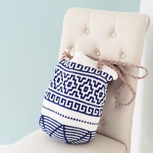 Mykonos Mosaic Crochet Tote Bag Pattern (PDF Download)