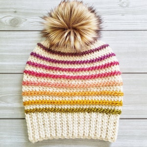 Crochet Hat Pattern // HOLLAND BEANIE // Striped Crochet Beanie Pattern // Instant Download Pdf Crochet Pattern image 5