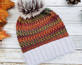 Crochet Hat Pattern // CROSSROADS BEANIE //  Crochet Woven Stitch Hat Beanie Pattern // Instant Download Pdf Crochet Pattern