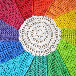 CROCHET BLANKET PATTERN Crochet Pattern Instant Download Pdf Tutorial Color Whirl Blanket Baby Blanket Rainbow Crochet Throw Pattern image 3