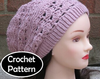 CROCHET HAT PATTERN Pdf Instant Download - Remy Slouchy Beanie Womens - Permission to Sell English Only