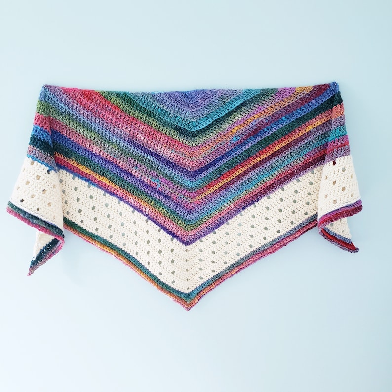 Crochet Shawl Pattern // THE VERVE SHAWL // Crochet Worsted Shawl Pattern Crochet Wrap Easy Shawl// Instant Download Pdf image 2