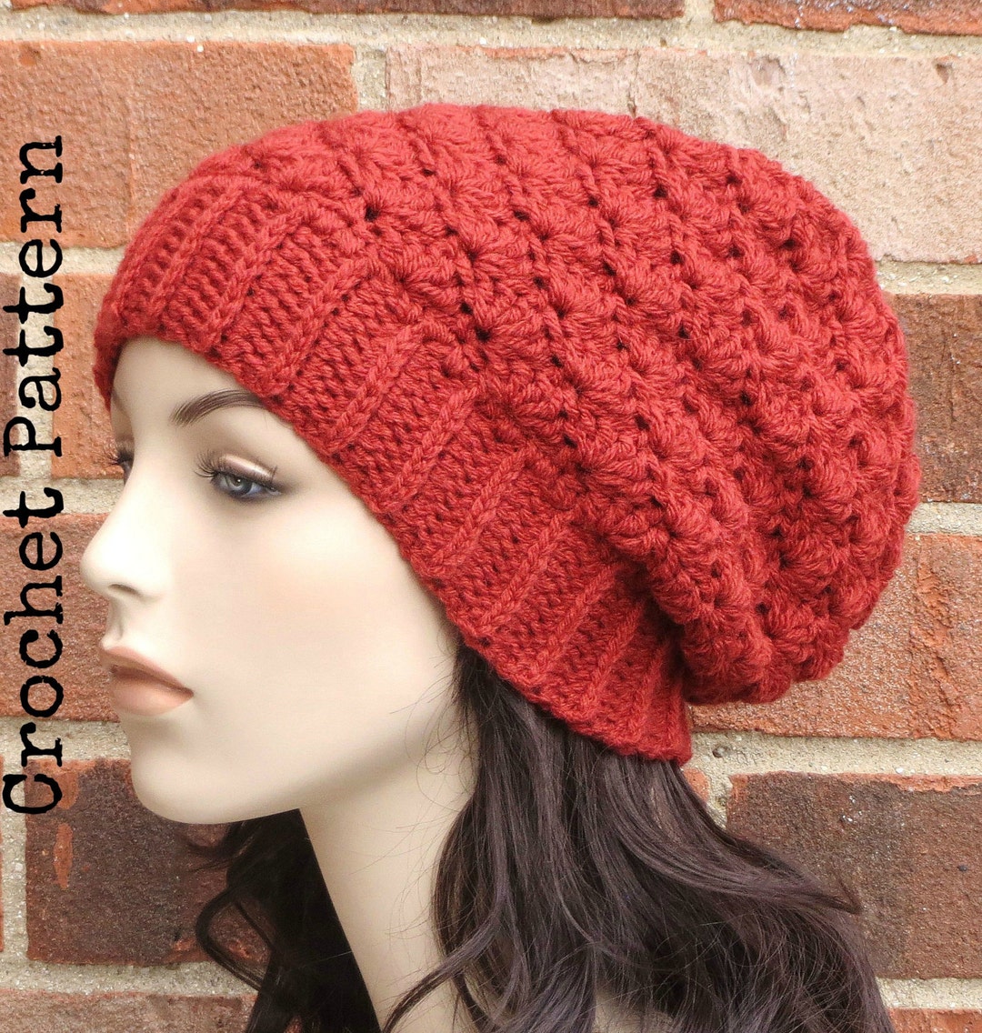 CROCHET HAT PATTERN Instant Pdf Download - Cadence Slouchy Beanie Hat ...