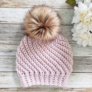 Crochet Beanie Pattern // THE VORTEX BEANIE // Crochet Hat Pattern Ribbed Swirl Beanie Spiral Hat // Instant Download Pdf Crochet Pattern image 5