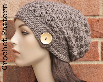 Mallory Slouchy Beanie: Crochet Hat Pattern (PDF Download)